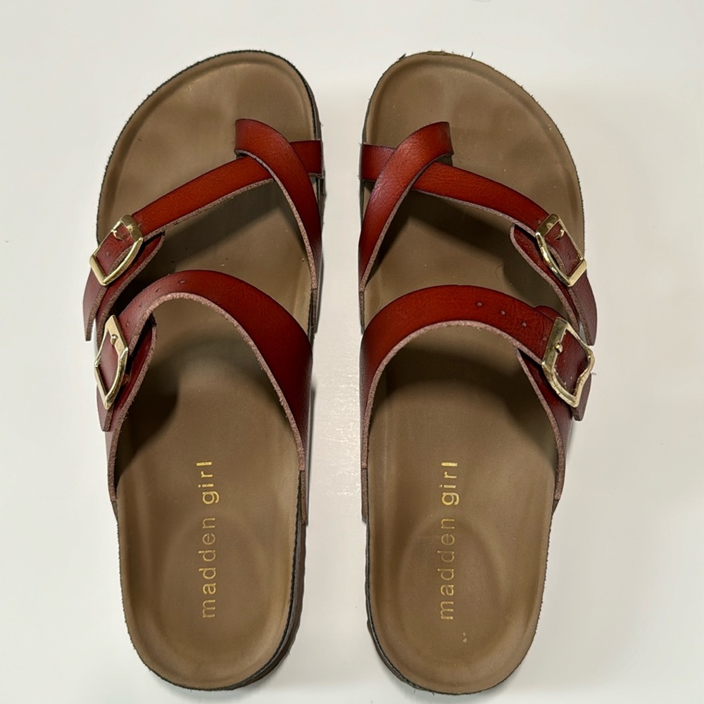 Madden Girl Sandals, Women’s size 7, Brown